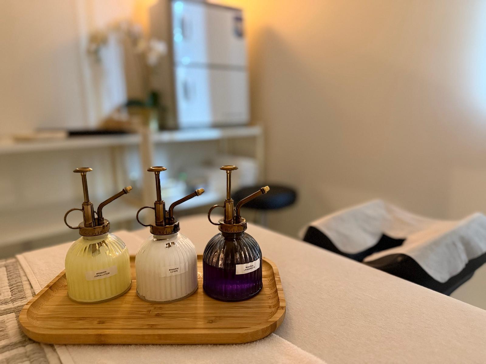 Lotions de massage premium chez AG Spa