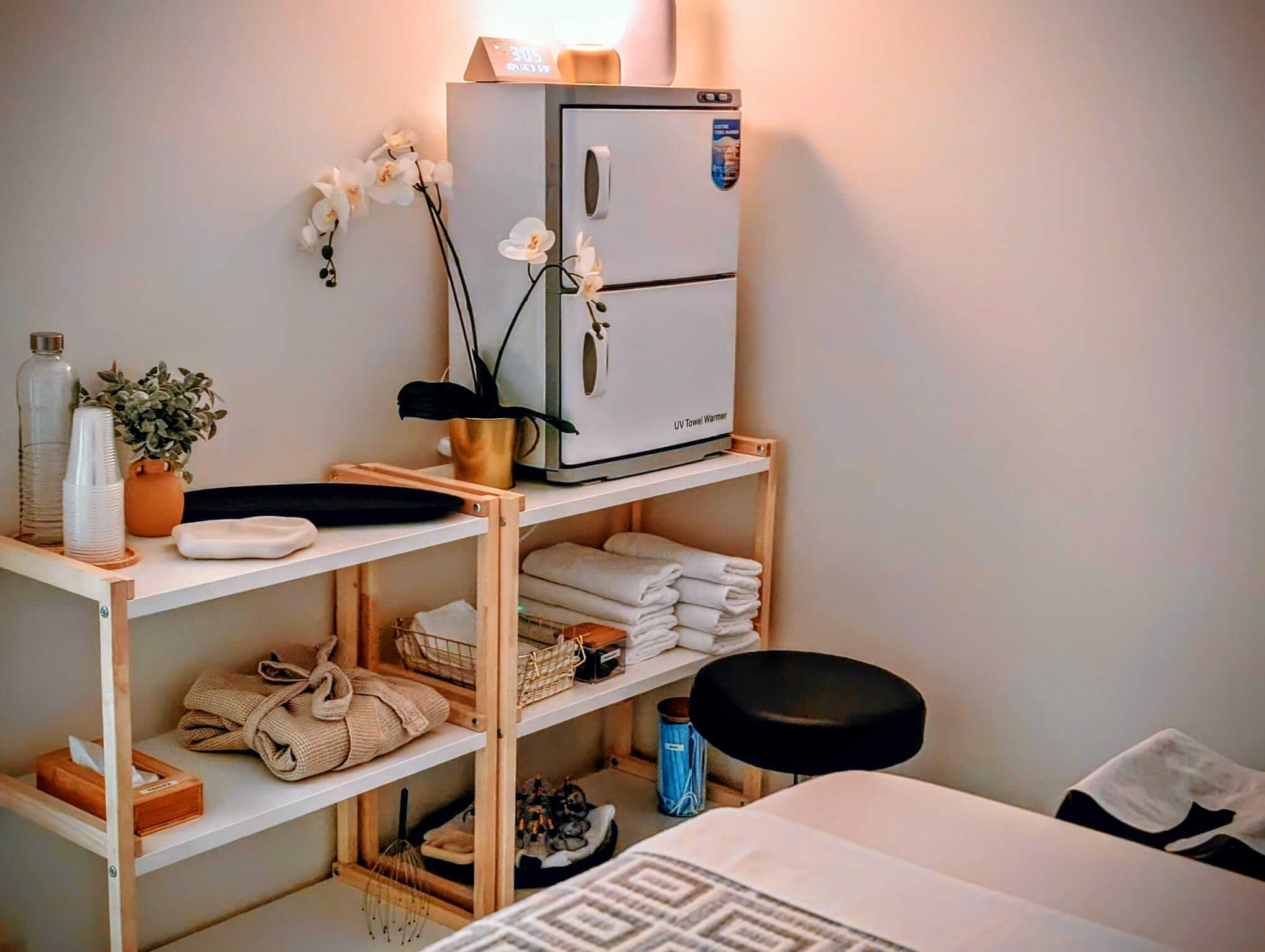 Salle de traitement AG Spa avec orchidée